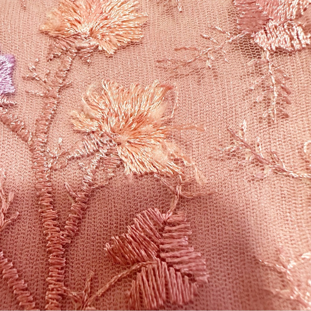 NWT Lane Bryant Pink floral embroidered lace cold shoulder top size 18 - Picture 9 of 9